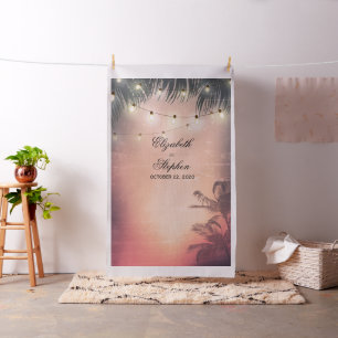 Wedding Photo Booth Backdrop Summer Palm Trees