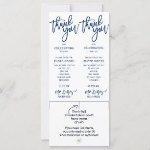 Wedding Photo Booth Frame Inserts - (Navy Blue)