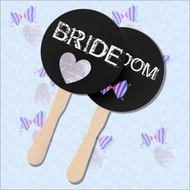 Wedding Photo Booth Props Bride & Groom Hand Fan (Creator Uploaded)