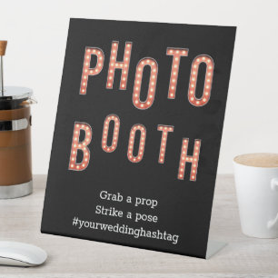 Wedding Photo Booth Theatre Lights Sign