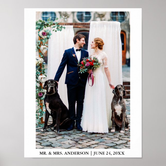 Wedding Photo Bride and Groom Poster (Front)