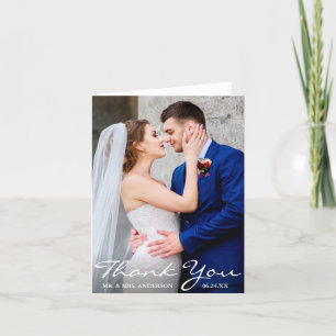 Wedding Photo Bride and Groom Thank You Note