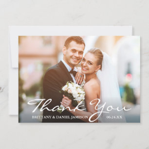 Wedding Photo Bride & Groom Thank You