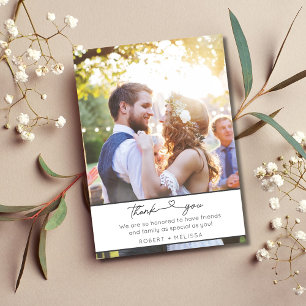 Wedding Photo Collage Script Thank You Card