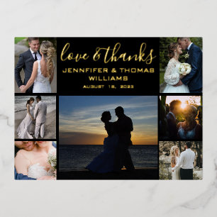 Wedding photo Collage Thank you Card