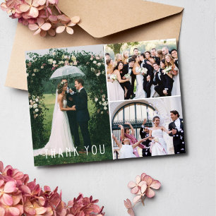 Wedding Photo Collage Thank You Postcard