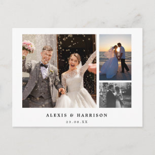 Wedding Photo Collage Thank You Postcard