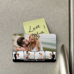 Wedding Photo Collage Zigzag Photo Strip<br><div class="desc">Create your own photo collage magnet with some of your favorite wedding photos. The template is set up ready for you to add five photos and your custom text, such as the bride and groom name and wedding date. The main photo will be used as the background and the remaining...</div>