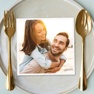 Wedding Photo Couple Newlywed Napkin