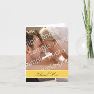 Wedding Photo Custom Thank You Card (yellow)