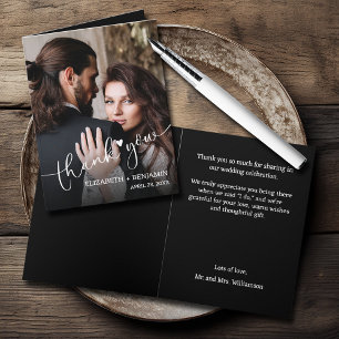 Wedding Photo Folded Thank You  Note Card