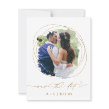 Wedding Photo Geometric Greenery Watercolor