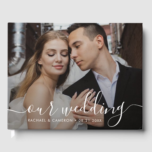 Wedding Photo Guest Book Light Grey (Front)