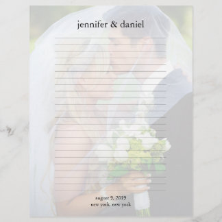 Wedding Photo Guest Book Lined Pages