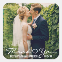 Wedding Photo Heart Thank You