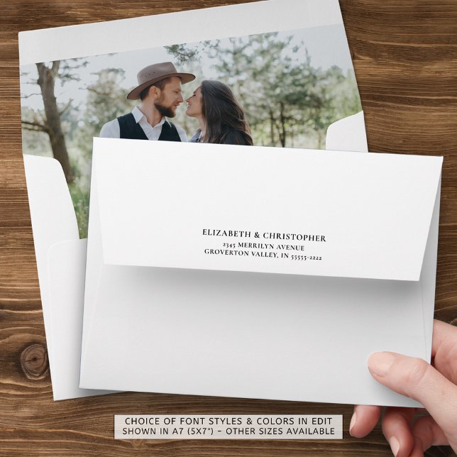 Wedding Photo Inside Return Address Envelope (Creator Uploaded)