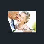 Wedding Photo Keepsake Canvas Print<br><div class="desc">Wedding Photo Keepsake Canvas you can personalise with your wedding photo,  wedding date and bride and groom names. An elegant,  simple way to remember your wedding day.</div>
