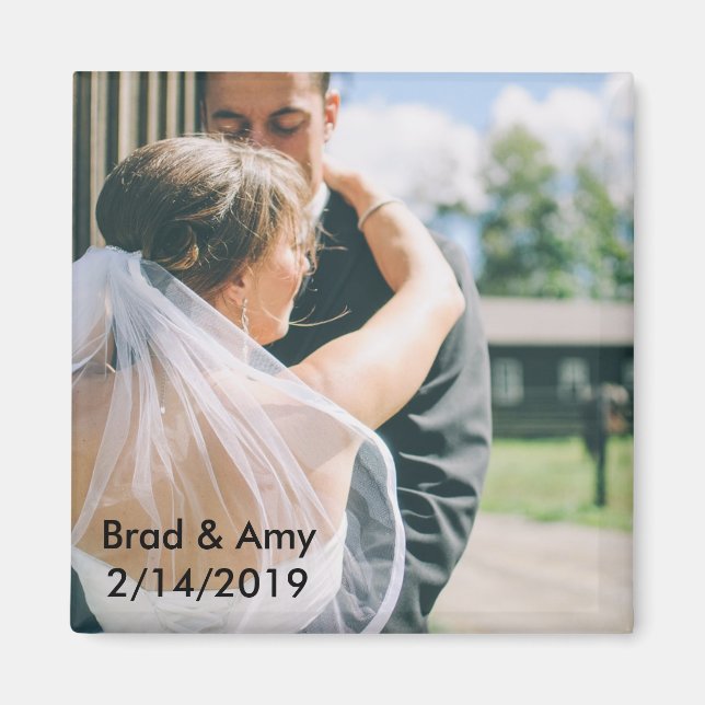 Wedding Photo Magnet (Front)