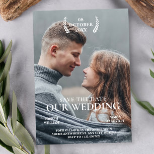 Wedding photo movie poster Modern minimalist  Save The Date