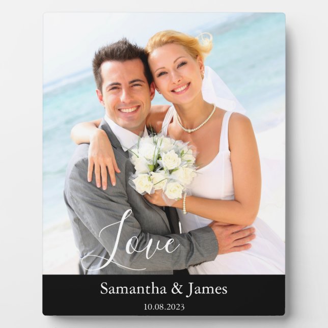 Wedding Photo Name Plaque (Front)