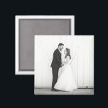 Wedding PHOTO Newlyweds Mr & Mrs Black White Favou Magnet<br><div class="desc">Custom WEDDING PHOTO in black and white. Easy to personalise to your own favourite photo,  use photo filter. Modern,  Classic,  Timeless. Mix and match entire Wedding / Keepsake Collections by TMCdesigns.</div>