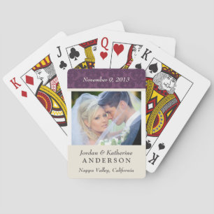 Wedding Photo Personalised Playing Cards