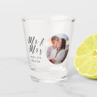 Wedding Photo Personalised Shot Glass Favour