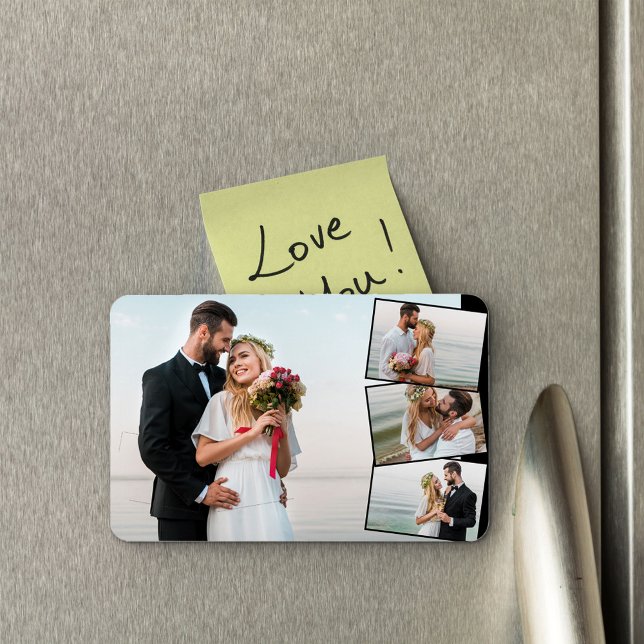 Wedding Photo Picture Montage Magnet (Creator Uploaded)