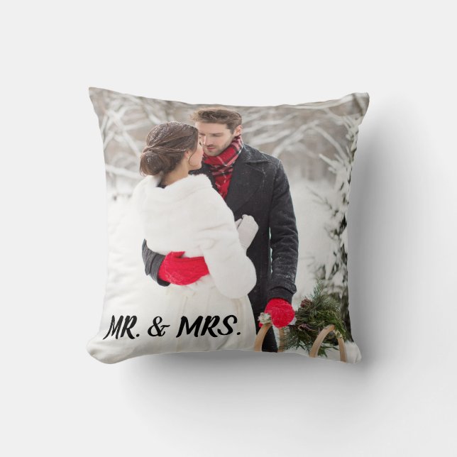 Wedding Photo Pillow easily personalised (Front)