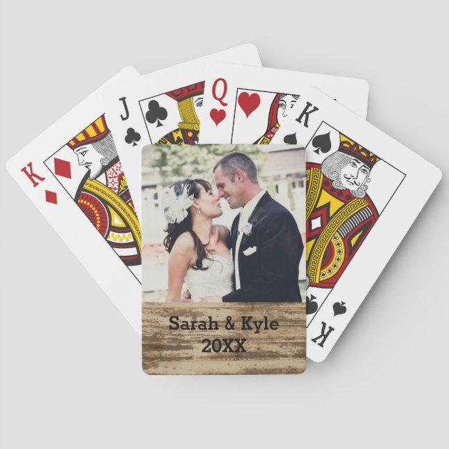 Wedding Photo Playing Cards (Back)