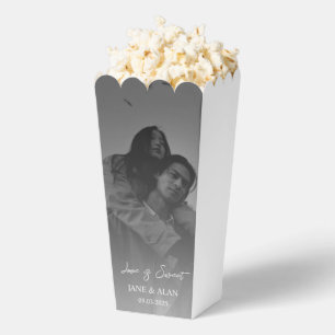 Wedding Photo Popcorn Favour Box