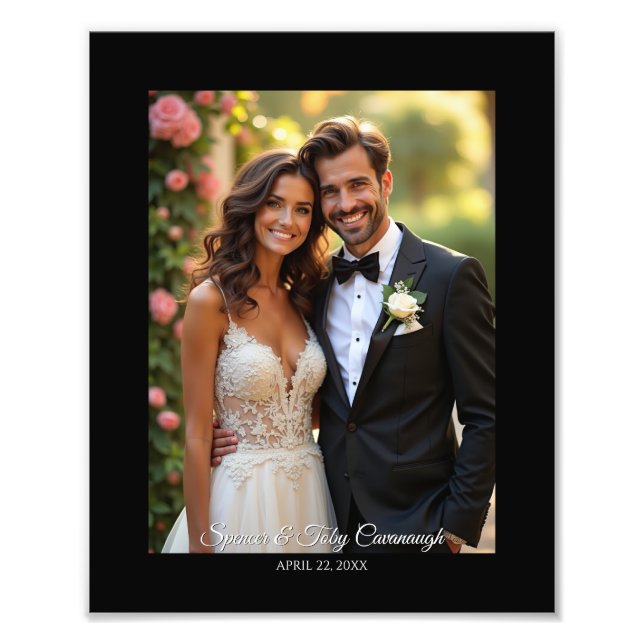 Wedding Photo Print | Black Border (Front)
