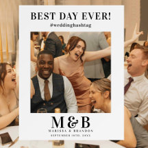 Wedding Photo Prop Frame Best Day Ever Photobooth