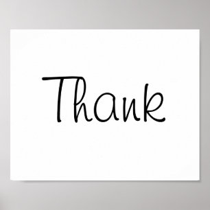 Wedding photo prop sign "Thank" of "Thank You"