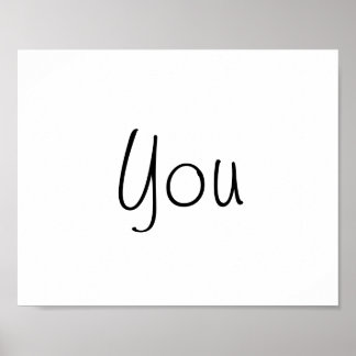 Wedding photo prop sign "You" of "Thank You"