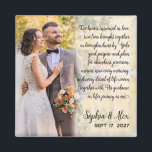 Wedding Photo Quote Magnet<br><div class="desc">Wedding Photo Quote Magnet</div>