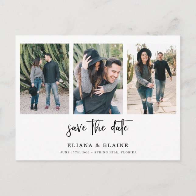 Wedding Photo Save the Date Announcement Postcard (Front)