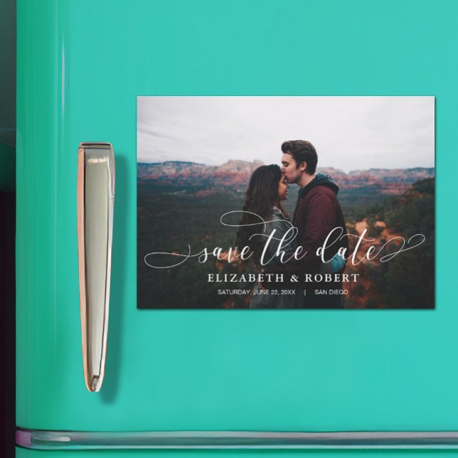 Wedding Photo Save the Date Magnetic Card (Creator Uploaded)
