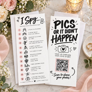 Wedding Photo Scavenger Hunt QR Code Card