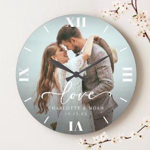 Wedding Photo Script  Large Clock