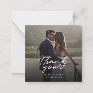 Wedding Photo Script Thank You Card