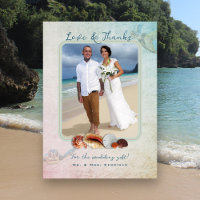 Wedding Photo Sea Turtle Beach Shells 
