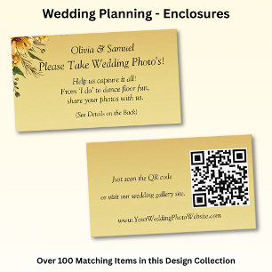 Wedding Photo Share - Golden Yellow Enclosure Card