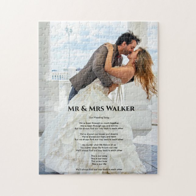 Wedding photo Song lyrics  Jigsaw Puzzle (Vertical)