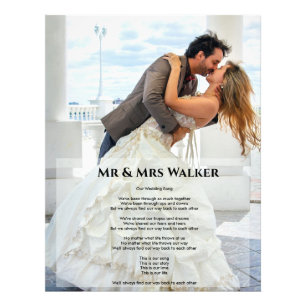Wedding photo Song lyrics  Print