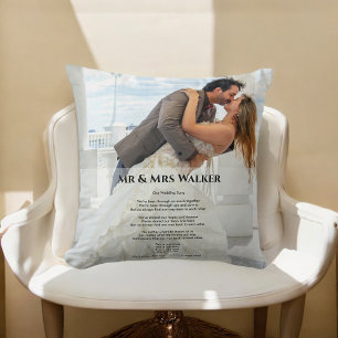Wedding photo Song lyrics   Throw Pillow