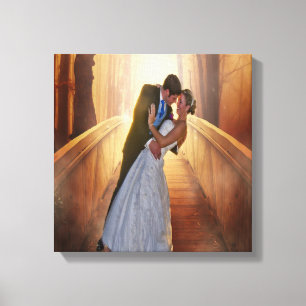 Wedding Photo Stretched Canvas Print