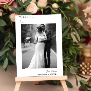 Wedding Photo   Table Number Card