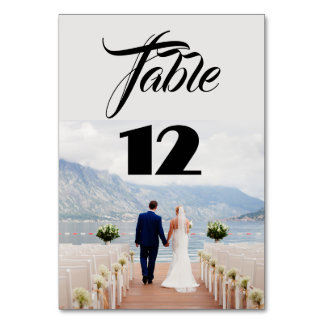 Wedding Photo Table Number Cards