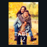 Wedding Photo Table Number Cards | Custom Template<br><div class="desc">Wedding Photo Table Number Cards | Custom Template</div>